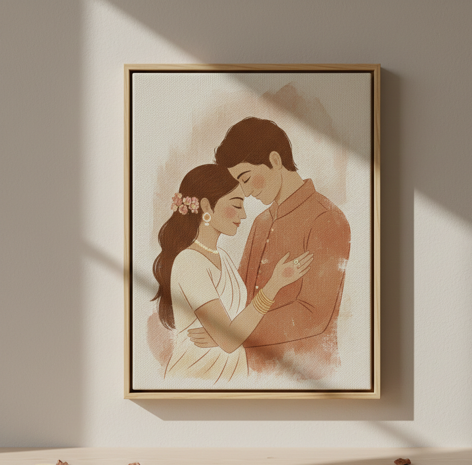 Handcrafted-valentine-love-couple-wallart